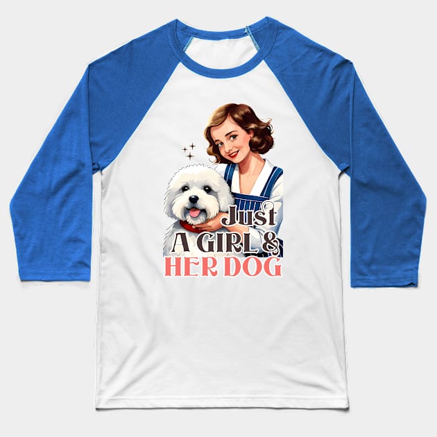 Just a Girl and Her Dog Baseball T-Shirt by Cheeky BB